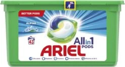 Ariel All In 1 Wasmiddel Pods Alpine - 3x43 Wasbeurten - Voordeelverpakking 34 Ariel All In 1 Wasmiddel Pods Alpine - 3x43 Wasbeurten - Voordeelverpakking -Huishoudelijke Schoonmaak 1200x644 2