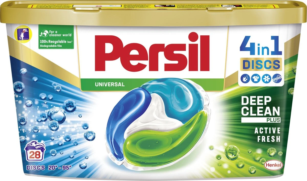 Persil® Persil 4in1 Discs Universal Wascapsules - Wasmiddel Capsules - Voordeelverpakking - 6 X 28 Wasbeurten 4 Persil® Persil 4in1 Discs Universal Wascapsules - Wasmiddel Capsules - Voordeelverpakking - 6 X 28 Wasbeurten - Afbeelding 2