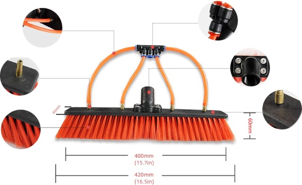 Aqua2Go Telescoopsteel 7,2 Meter - Lichtgewicht Aluminium - 40 Cm. Borstel - Ramen Wassen - Zonnepanelen 9 Aqua2Go Telescoopsteel 7,2 Meter - Lichtgewicht Aluminium - 40 Cm. Borstel - Ramen Wassen - Zonnepanelen - Afbeelding 7