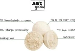 Jean's Goods Drogerballen - Droogballen - Wasdrogerballen - Wasdroger Ballen - Wasbol - Wasbollen - Wasballen - Energiebesparende Producten - Energiebesparend - Duurzaam Cadeau - RWS Wol - Zero Waste - Wasverzachter - Beige - 6 Stuks 11 Jean's Goods Drogerballen - Droogballen - Wasdrogerballen - Wasdroger Ballen - Wasbol - Wasbollen - Wasballen - Energiebesparende Producten - Energiebesparend - Duurzaam Cadeau - RWS Wol - Zero Waste - Wasverzachter - Beige - 6 Stuks -Huishoudelijke Schoonmaak 1200x818
