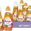 Robijn Color & Passiebloem Wasmiddel En Wasverzachter Pakket - 5 Stuks - Voordeelpakket -Huishoudelijke Schoonmaak 1200x870