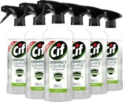 Cif Disinfect & Shine Original Desinfectie Spray - 6 X 500 Ml - Voordeelverpakking 14 Cif Disinfect & Shine Original Desinfectie Spray - 6 X 500 Ml - Voordeelverpakking -Huishoudelijke Schoonmaak 1200x998 1