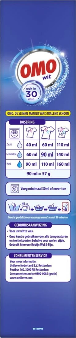 Omo Wit XXL Waspoeder 80 Wasbeurten 16 Omo Wit XXL Waspoeder 80 Wasbeurten -Huishoudelijke Schoonmaak 271x1200