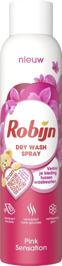 Robijn Pink Sensation Dry Wash Spray 200 Ml 10 Robijn Pink Sensation Dry Wash Spray 200 Ml -Huishoudelijke Schoonmaak 282x1200 2