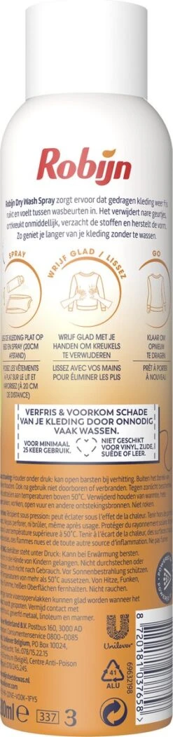 Robijn Original Dry Wash Spray - 6 X 200 Ml - Voordeelverpakking 12 Robijn Original Dry Wash Spray - 6 X 200 Ml - Voordeelverpakking -Huishoudelijke Schoonmaak 282x1200