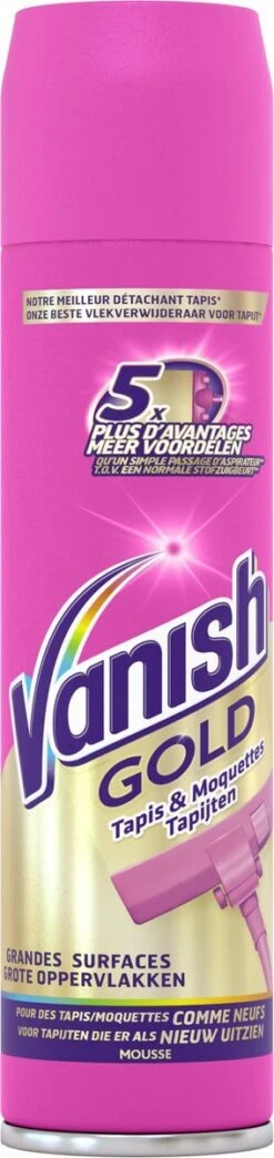 Vanish Gold Mousse Voor Tapijt Vlekkenverwijderaar - 600 Ml -Huishoudelijke Schoonmaak 284x1200 3