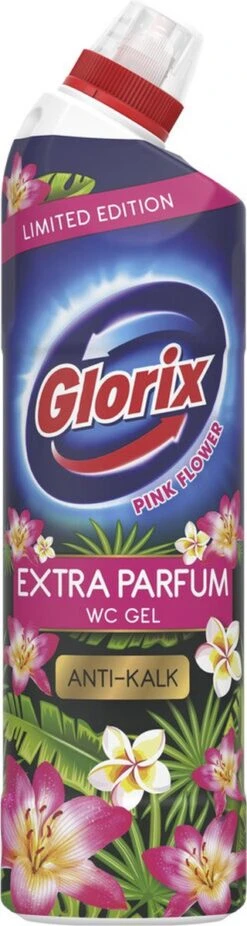 Glorix WC Powergel Toiletreiniger Pink Flower - 6 X 750 Ml - Voordeelverpakking -Huishoudelijke Schoonmaak 320x1200 1
