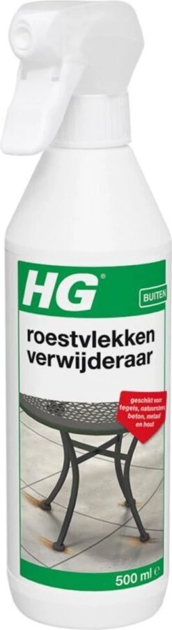 HG Roestvlekken Verwijderaar - 500ml - Veilig In Gebruik - Voor Alle Natuursteensoorten, Alle Houtsoorten, Keramische Tegels, Dakpannen -