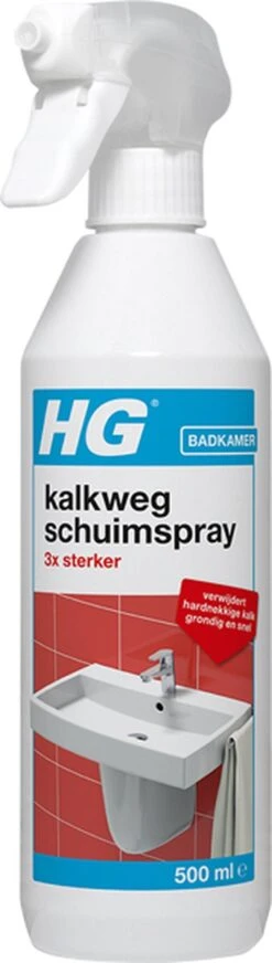 HG Kalkweg Schuimspray 3x Sterker - 500ml - Verwijdert Extreme Kalkresten - 100% Opgelost, 100% Resultaat -Huishoudelijke Schoonmaak 340x1200 1