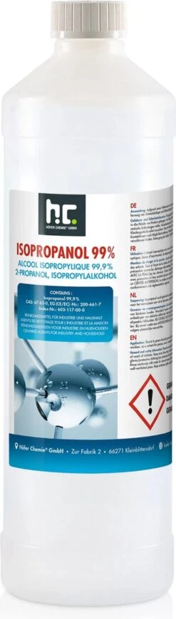 Isopropyl Alcohol - Isopropanol - IPA - Isopropyl - 99,9% Zuiver - 1000ml - Inclusief Trechter -Huishoudelijke Schoonmaak 341x1200 1