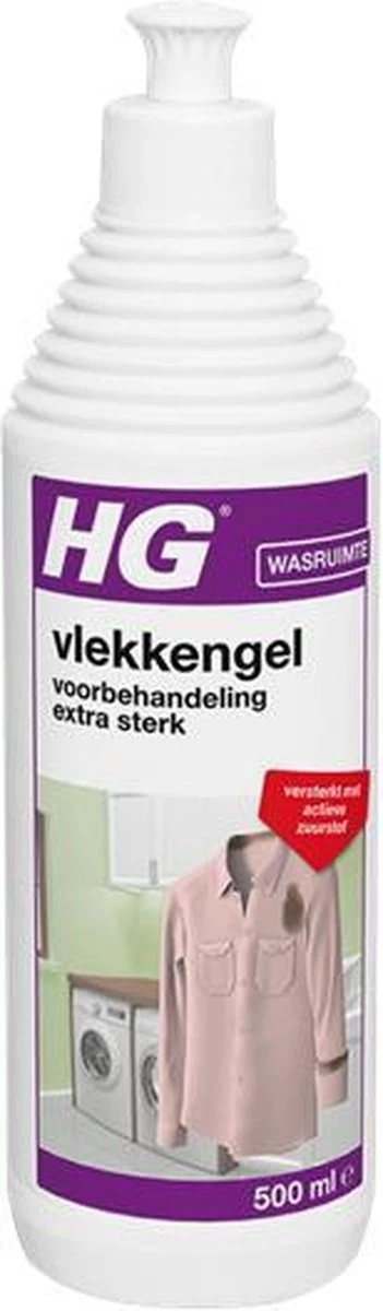 HG Vlekken Voorbehandeling Gel Extra Sterk - 500 Ml - Verwijdert De Allerergste Vlekken = Met Actieve Zuurstof 3 HG Vlekken Voorbehandeling Gel Extra Sterk - 500 Ml - Verwijdert De Allerergste Vlekken = Met Actieve Zuurstof