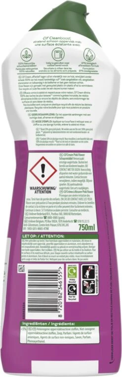 Cif CleanBoost Cream Pink Schuurmiddel - 8 X 750 Ml - Voordeelverpakking 16 Cif CleanBoost Cream Pink Schuurmiddel - 8 X 750 Ml - Voordeelverpakking -Huishoudelijke Schoonmaak 389x1200 1