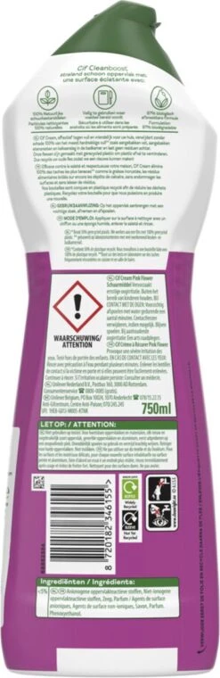 Cif CleanBoost Cream Pink Schuurmiddel - 8 X 750 Ml - Voordeelverpakking 19 Cif CleanBoost Cream Pink Schuurmiddel - 8 X 750 Ml - Voordeelverpakking -Huishoudelijke Schoonmaak 390x1200 4
