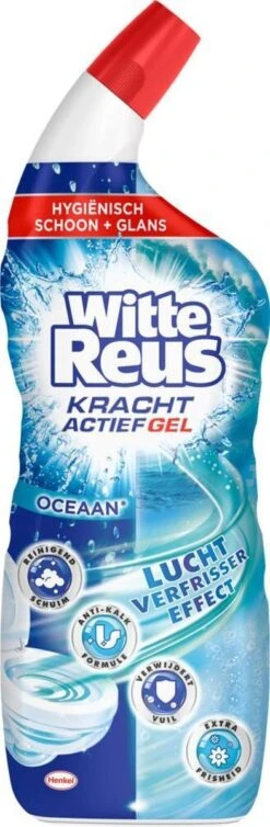 Witte Reus Toiletreiniger - Kracht Actief Gel Oceaan - Voordeelverpakking 10 X 700ml -Huishoudelijke Schoonmaak 393x1200 2