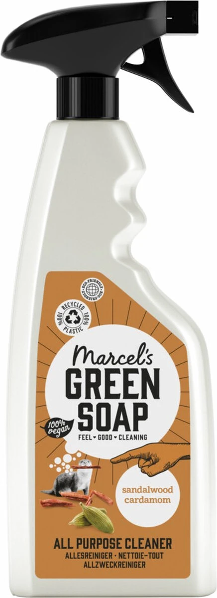 Marcel's Green Soap Allesreiniger Spray - Sandelhout & Kardemom - 500ML 3 Marcel's Green Soap Allesreiniger Spray - Sandelhout & Kardemom - 500ML