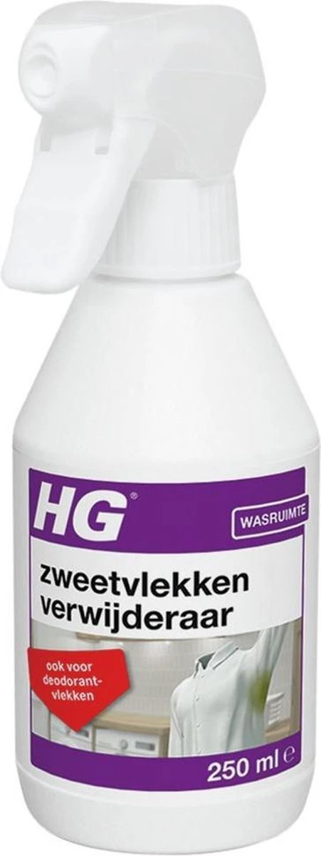 HG Zweetvlekkenverwijderaar - 250ml - Effectief Tegen Zweet- En Deodorantvlekken - Geschikt Voor Wit En Gekleurd Textiel 6 HG Zweetvlekkenverwijderaar - 250ml - Effectief Tegen Zweet- En Deodorantvlekken - Geschikt Voor Wit En Gekleurd Textiel - Afbeelding 4