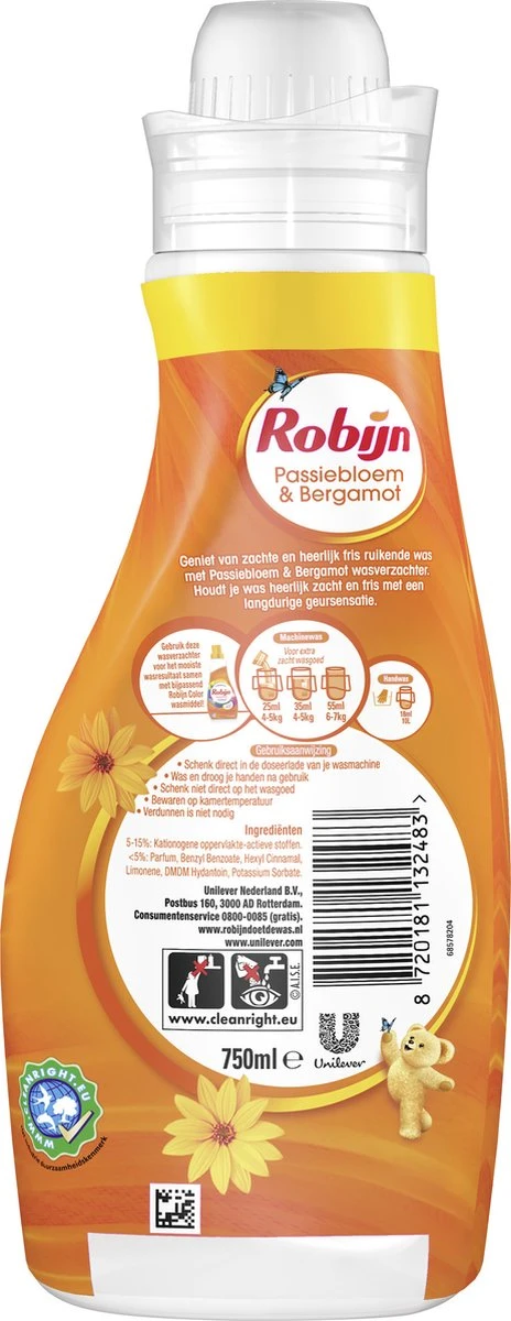 Robijn Color & Passiebloem Wasmiddel En Wasverzachter Pakket - 5 Stuks - Voordeelpakket 6 Robijn Color & Passiebloem Wasmiddel En Wasverzachter Pakket - 5 Stuks - Voordeelpakket - Afbeelding 4