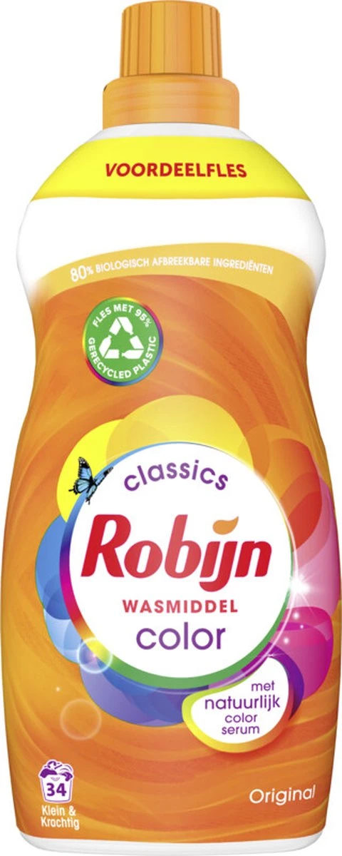 Robijn Colour Klein En Krachtig Wasmiddel - Jaarbox - 6 X 665ml 4 Robijn Colour Klein En Krachtig Wasmiddel - Jaarbox - 6 X 665ml - Afbeelding 2