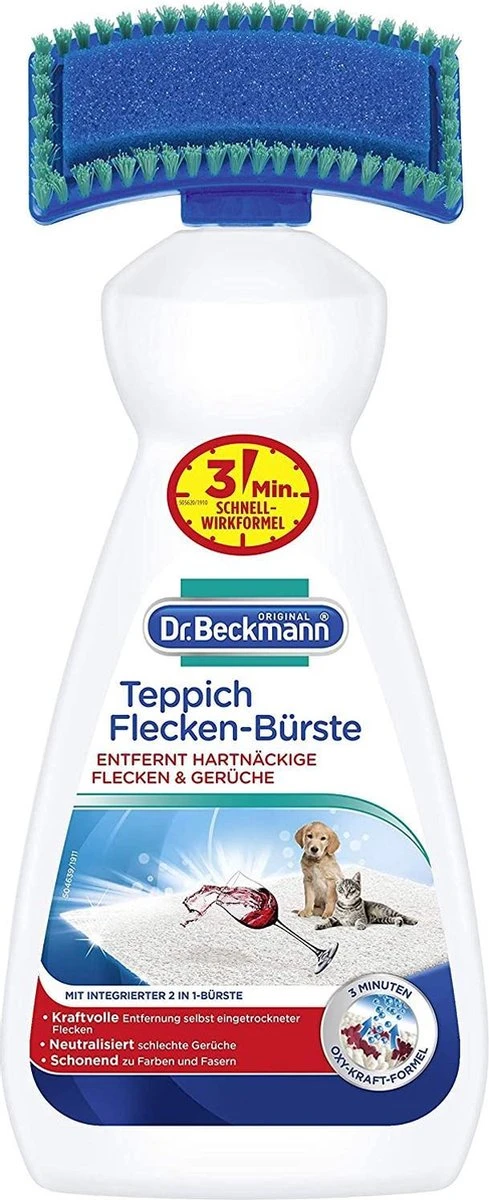 Dr. Beckmann Tapijtvlekkenborstel - Tapijtreiniging - Tapijt Vlekverwijderaar Met Borstel - Schoon Tapijt - Dierenvlekkenverwijderaar 3 Dr. Beckmann Tapijtvlekkenborstel - Tapijtreiniging - Tapijt Vlekverwijderaar Met Borstel - Schoon Tapijt - Dierenvlekkenverwijderaar