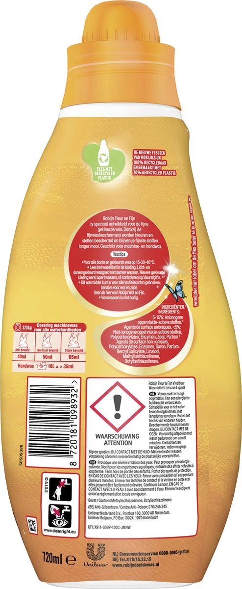 Robijn Specials Fleur & Fijn Vloeibaar Wasmiddel - 6 X 18 Wasbeurten - Voordeelverpakking 5 Robijn Specials Fleur & Fijn Vloeibaar Wasmiddel - 6 X 18 Wasbeurten - Voordeelverpakking - Afbeelding 3