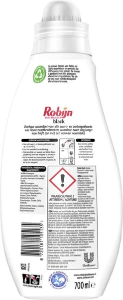 Robijn Vloeibaar Wasmiddel Black 8 X 700ml 112 Wasbeurten -Huishoudelijke Schoonmaak 495x1200 16