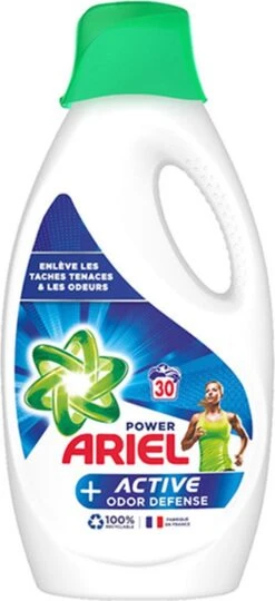 Ariel Power Active Odor Defense Vloeibaar Wasmiddel - 4 X 1.65 L (120 Wasbeurten) -Huishoudelijke Schoonmaak 549x1200