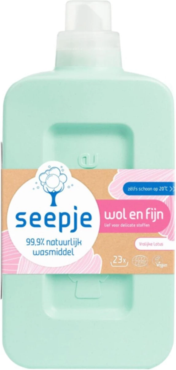 Seepje - Wasmiddel - Wol En Fijn - Vrolijke Lotus - 1000 Ml 3 Seepje - Wasmiddel - Wol En Fijn - Vrolijke Lotus - 1000 Ml