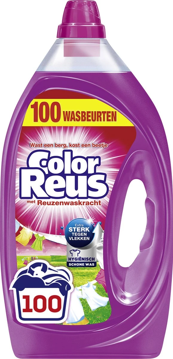 Color Reus Gel Vloeibaar Wasmiddel - Gekleurde Was - Voordeelverpakking - 100 Wasbeurten 3 Color Reus Gel Vloeibaar Wasmiddel - Gekleurde Was - Voordeelverpakking - 100 Wasbeurten