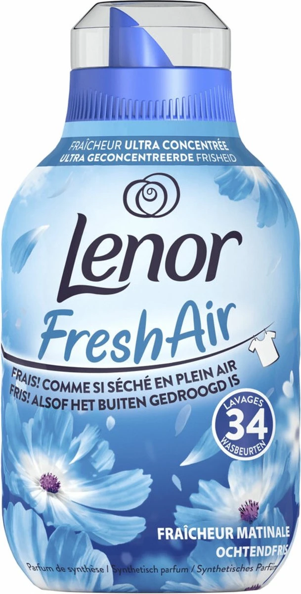 Lenor Fresh Air Ochtendfris - Wasverzachter - 6 X 34 Wasbeurten Voordeelverpakking 4 Lenor Fresh Air Ochtendfris - Wasverzachter - 6 X 34 Wasbeurten Voordeelverpakking - Afbeelding 2