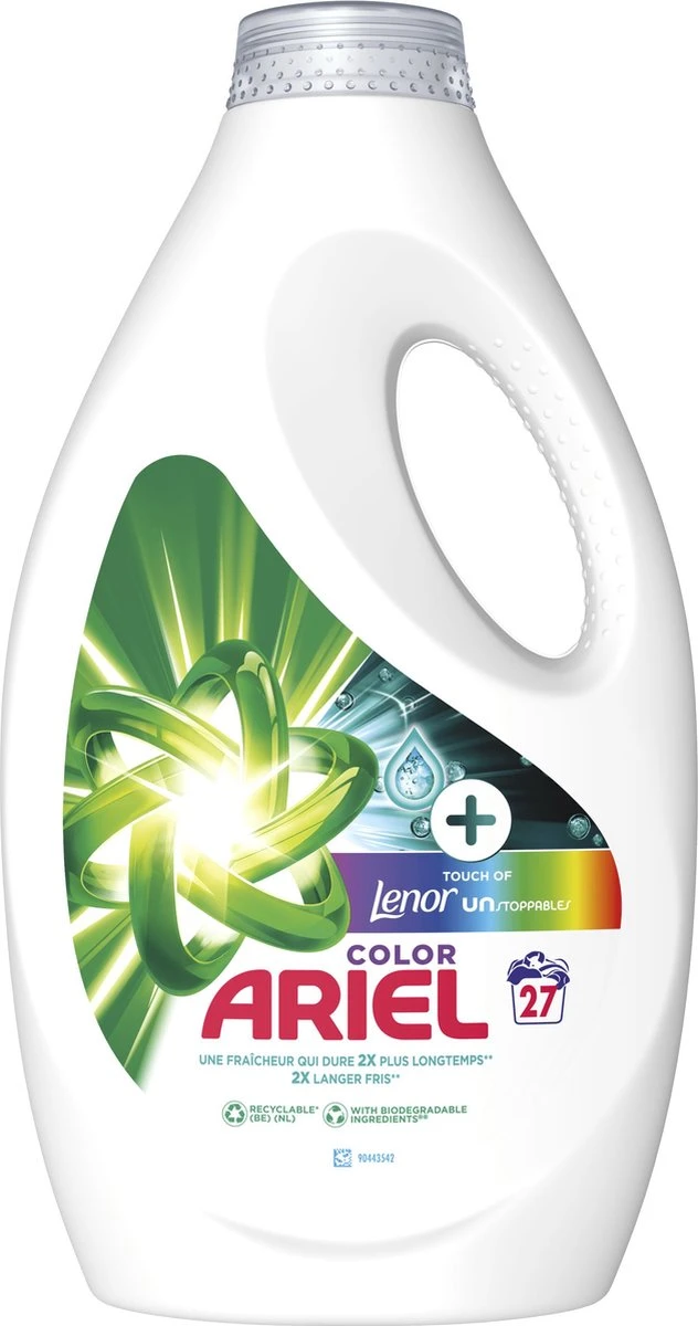 Ariel Vloeibaar Wasmiddel + Touch Van Lenor Unstoppables - 5 X 27 Wasbeurten - Voordeelverpakking 5 Ariel Vloeibaar Wasmiddel + Touch Van Lenor Unstoppables - 5 X 27 Wasbeurten - Voordeelverpakking - Afbeelding 3