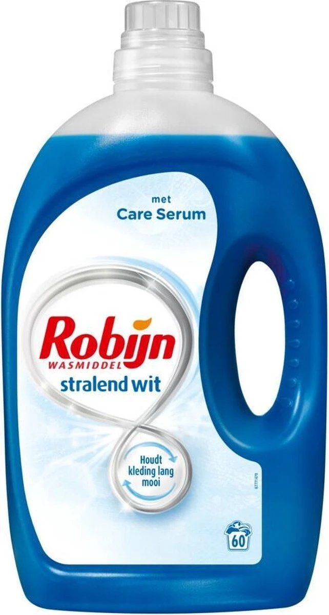 Robijn Wit Vloeibaar Wasmiddel 3L - 60 Wasbeurten - Voordeelverpakking 3 Robijn Wit Vloeibaar Wasmiddel 3L - 60 Wasbeurten - Voordeelverpakking