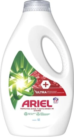 Ariel Vloeibaar Wasmiddel + Ultra Vlekverwijderaar - 4 X 17 Wasbeurten - Voordeelverpakking -Huishoudelijke Schoonmaak 651x1200 1