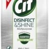 Cif Disinfect & Shine Wipes Doden 99,99% Van De Bacteriën Original Desinfecterende Schoonmaakdoekjes, Van 100% Biologisch Afbreekbaar Textiel 5 X 75 Doekjes -Huishoudelijke Schoonmaak 665x1200 1