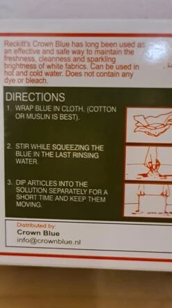 Reckitt's Crown Blue - Blauwsel - 4 X Tablet Van 14 Gr -Huishoudelijke Schoonmaak 674x1200 2