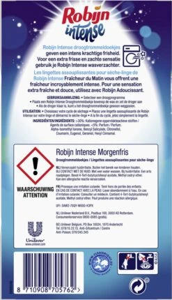 Robijn Droogtrommeldoekjes Intense 20 Stuks 16 Robijn Droogtrommeldoekjes Intense 20 Stuks -Huishoudelijke Schoonmaak 690x1200