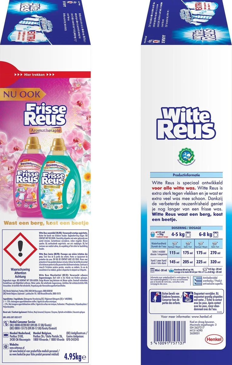 Witte Reus Waspoeder - Halfjaarverpakking - 90 Wasbeurten 9 Witte Reus Waspoeder - Halfjaarverpakking - 90 Wasbeurten - Afbeelding 7