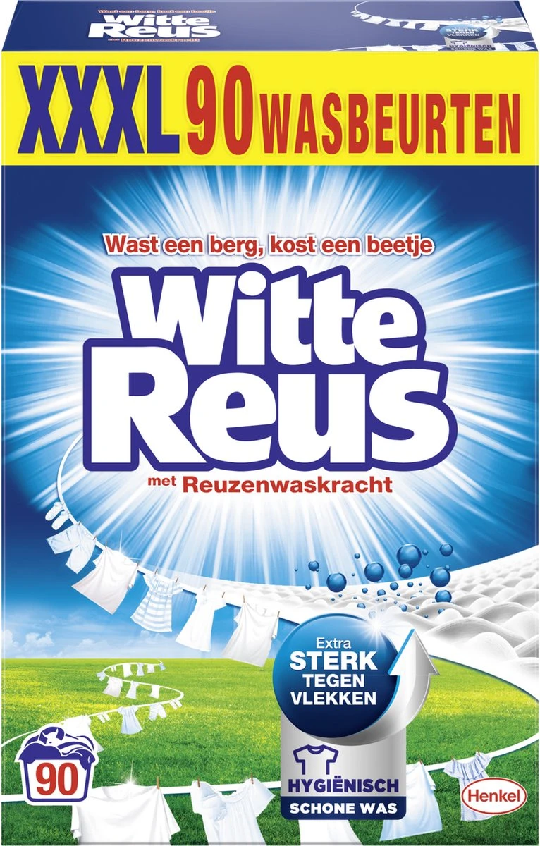 Witte Reus Waspoeder - Halfjaarverpakking - 90 Wasbeurten 3 Witte Reus Waspoeder - Halfjaarverpakking - 90 Wasbeurten