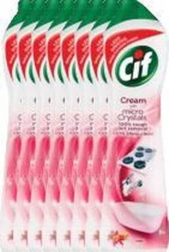 CIF Cream Pink Flower - 8 X 500 Ml - Schuurmiddel - Voordeelverpakking -Huishoudelijke Schoonmaak 805x1200 3