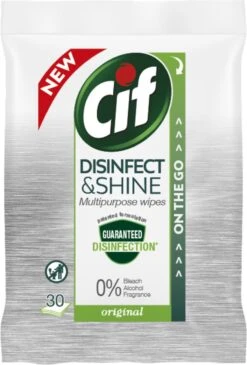 Cif Disinfect & Shine Wipes Original Desinfectie Schoonmaakdoekjes - 12 X 30 Doekjes - Voordeelverpakking -Huishoudelijke Schoonmaak 811x1200 1