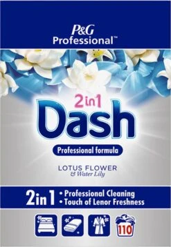 Dash 2 In 1 Lotusbloem En Lelie Waspoeder - XL Pack - 110 Wasbeurten