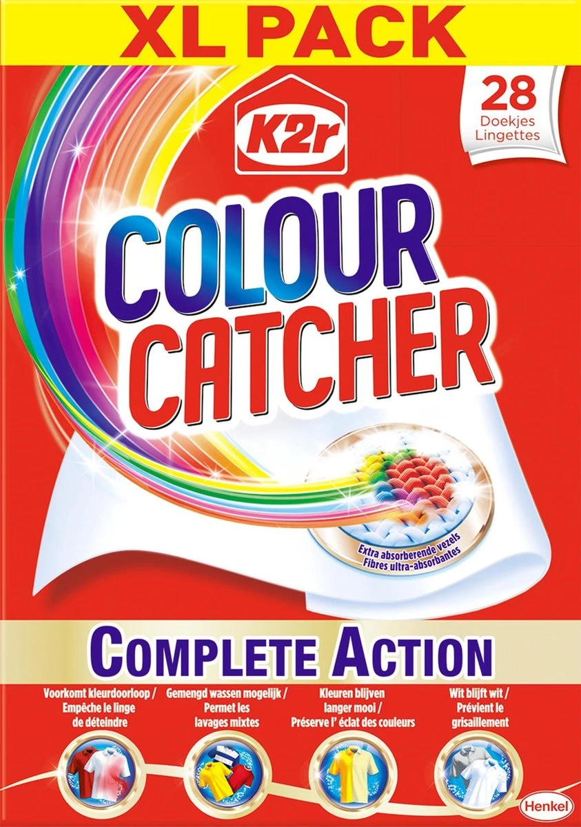 K2r Colour Catcher - Anti Kleurdoorloopdoekjes - Kleurbeschermer - 28 Stuks 3 K2r Colour Catcher - Anti Kleurdoorloopdoekjes - Kleurbeschermer - 28 Stuks