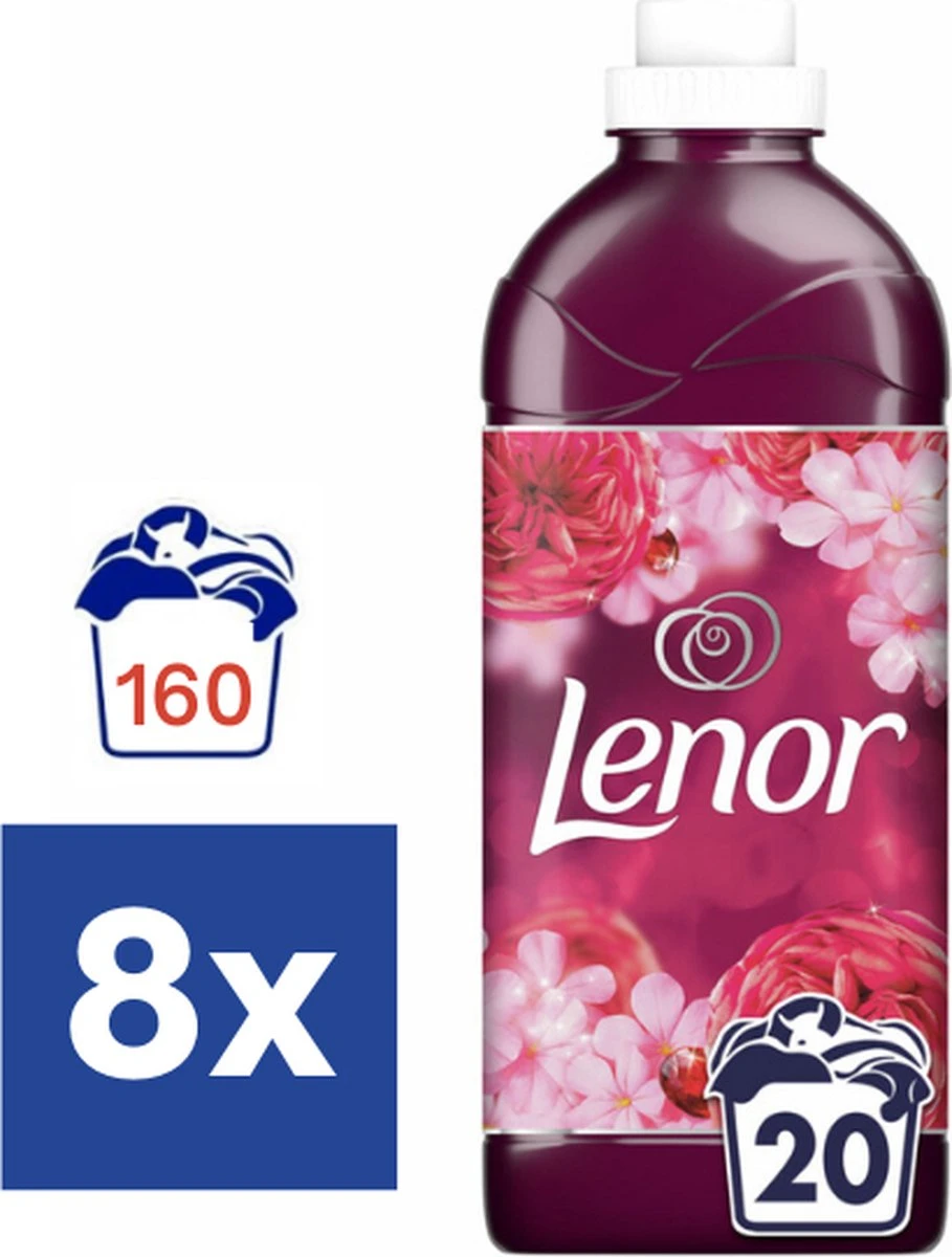 Lenor Jasmijn Robijn Wasverzachter - 8 X 460 Ml (160 Wasbeurten) 4 Lenor Jasmijn Robijn Wasverzachter - 8 X 460 Ml (160 Wasbeurten) - Afbeelding 2