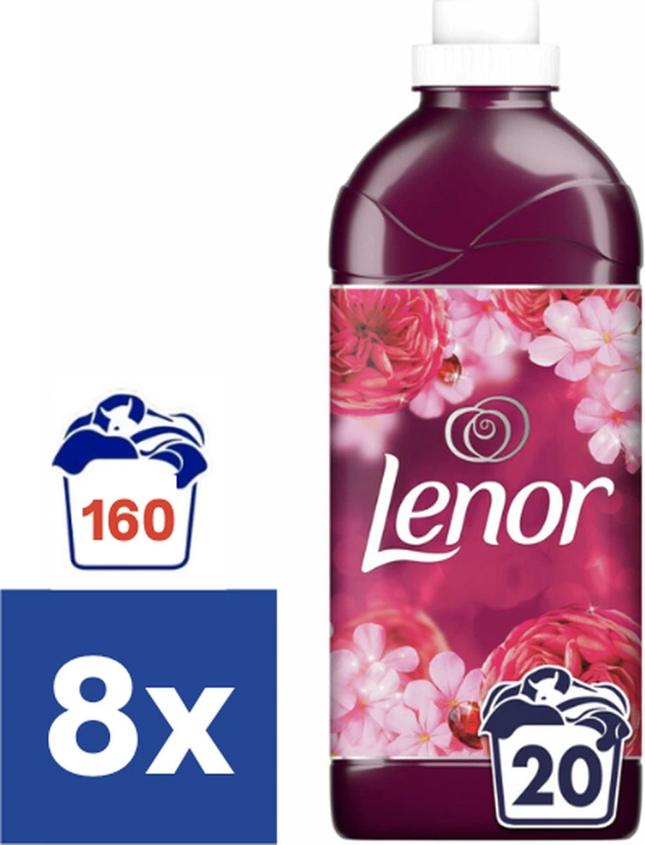 Lenor Jasmijn Robijn Wasverzachter - 8 X 460 Ml (160 Wasbeurten) 3 Lenor Jasmijn Robijn Wasverzachter - 8 X 460 Ml (160 Wasbeurten)