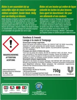 Biotex Waspoeder Handwas & Inweek - 750 Gram -Huishoudelijke Schoonmaak 919x1200