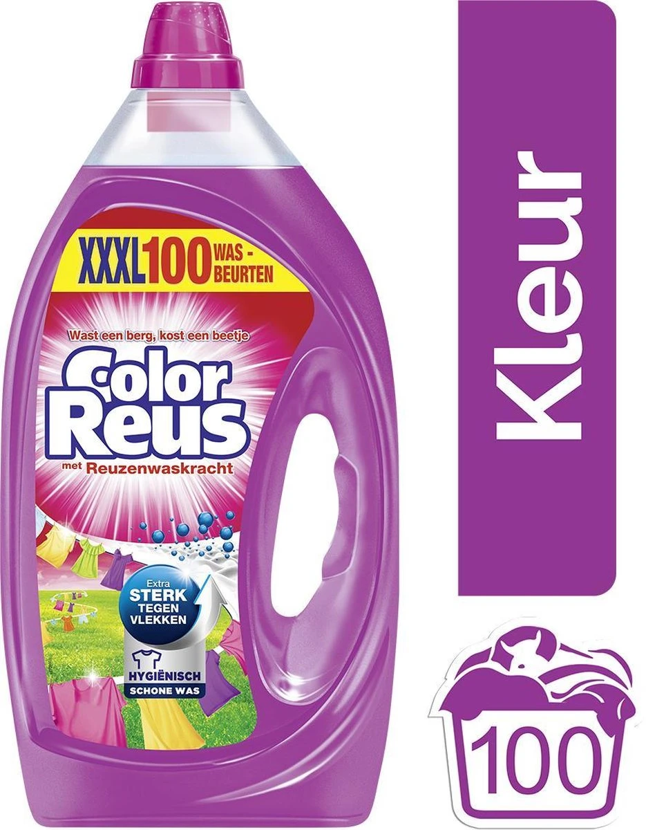 Color Reus Gel Vloeibaar Wasmiddel - Gekleurde Was - Voordeelverpakking - 100 Wasbeurten 5 Color Reus Gel Vloeibaar Wasmiddel - Gekleurde Was - Voordeelverpakking - 100 Wasbeurten - Afbeelding 3