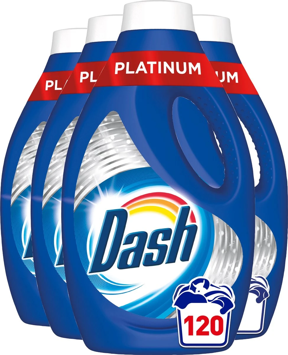 Dash Platinum Vloeibaar Wasmiddel - Extra Reinigingskracht - Voordeelverpakking 4 X 30 Wasbeurten 3 Dash Platinum Vloeibaar Wasmiddel - Extra Reinigingskracht - Voordeelverpakking 4 X 30 Wasbeurten